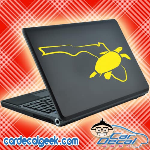 Florida Sea Turtle Laptop MacBook Decal Sticker