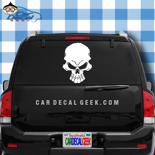 Freaking Scary Skull Car Window Decal Sticker