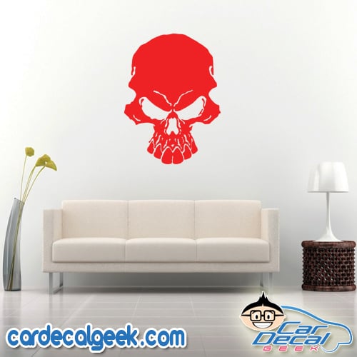 Freaking Scary Skull Wall Decal Sticker