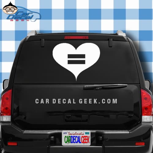 Heart Equal Rights Gay Car Window Decal Sticker