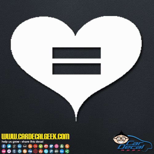 Heart Equal Rights Gay Decal Sticker