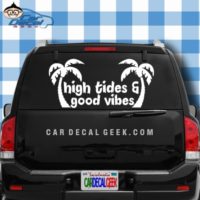 High Tides Good Vibes Laptop MacBook Decal Sticker