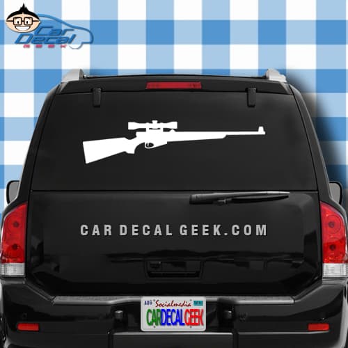 Hunting Rifle Car Window Decal Sticker
