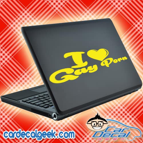 I Love Gay Porn Laptop MacBook Decal Sticker