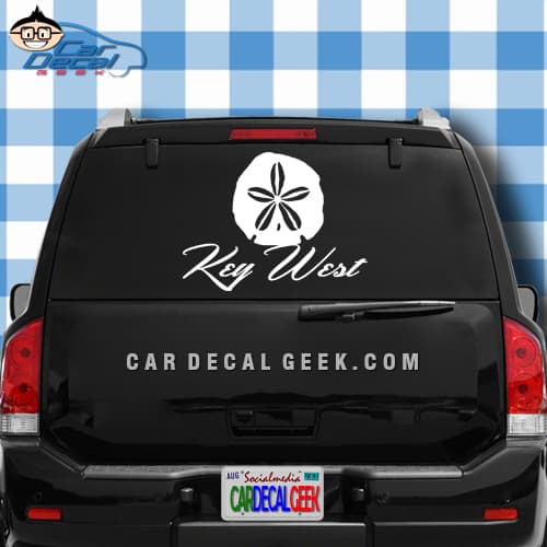 Key West Sand Dollar Car Window Decal Sticker
