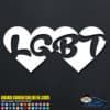 Lgbt Double Heart Decal Sticker