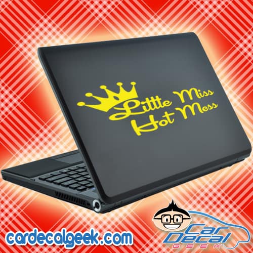 Little Miss Hot Mess Laptop MacBook Decal Sticker