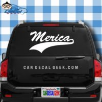 Merica Athletic Car Window Decal Sticker