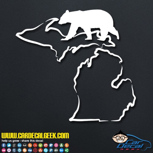 Michigan Bear Hunting Decal Sticker