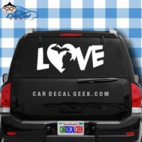 Michigan Heart Love Car Window Decal Sticker