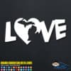 Michigan Heart Love Decal Sticker
