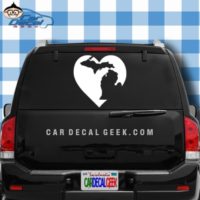 Michigan Heart Car Window Decal Sticker