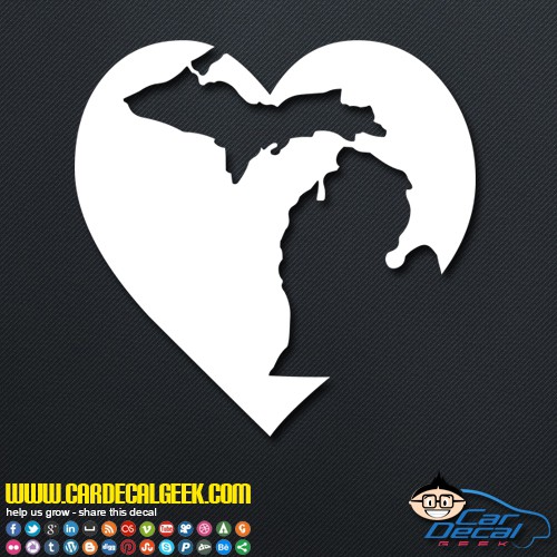 Michigan Heart Decal Sticker