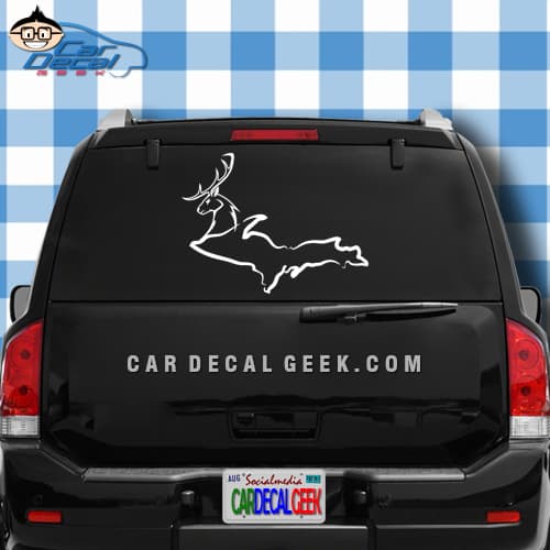 Michigan UP Deer Car Window Decal Sticker