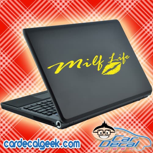 Milf Life Lips Laptop MacBook Decal Sticker