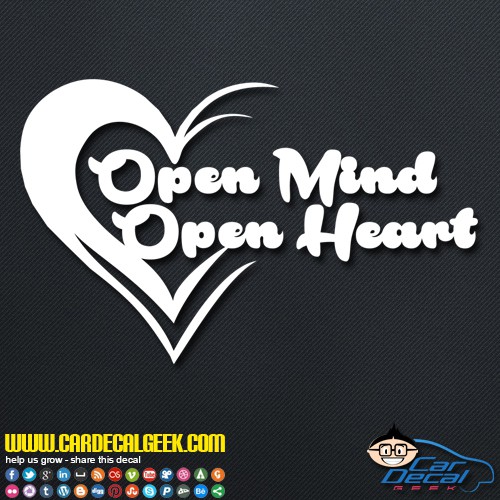 Open Mind Open Heart Decal Sticker