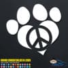Peace Love Dog Paw Decal Sticker