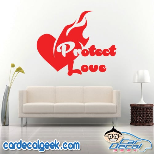 Protect Love Wall Decal Sticker
