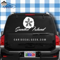 Sanibel Island Sand Dollar Car Window Decal Sticker