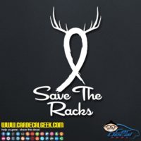 Save The Racks Cancer Ribbon Decal Sticker