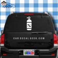 Scuba Tank Car Window Decal Sticker