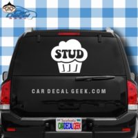 Stud Muffin Car Window Decal Sticker