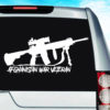 Afghanistan War Veteran Machine Gun Decal Car Window Sticker