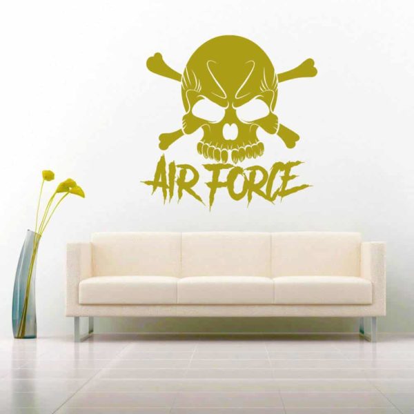 Air Force Skull Vinyl Wall Decal Sticker