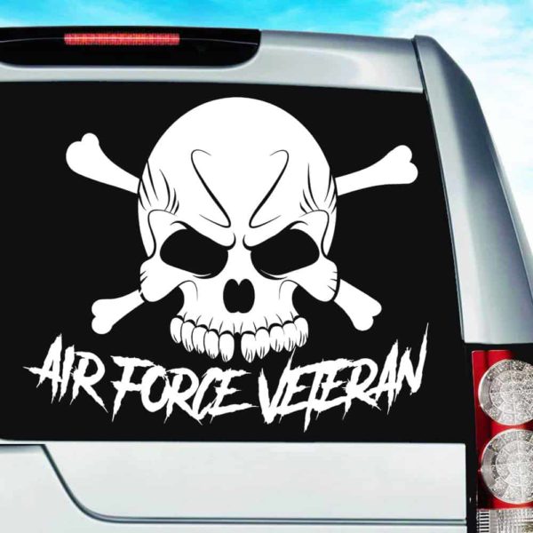 Air Force Veteran Skull Vinyl Car Window Decal Sticker