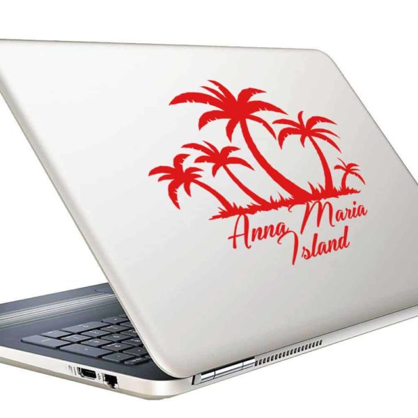 Anna Maria Island Palm Tree Island Vinyl Laptop Macbook Decal Sticker