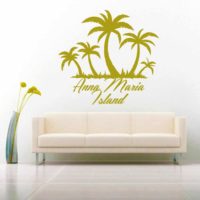 Anna Maria Island Palm Tree Island Vinyl Wall Decal Sticker