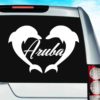 Aruba Dolphon Heart Vinyl Car Window Decal Sticker