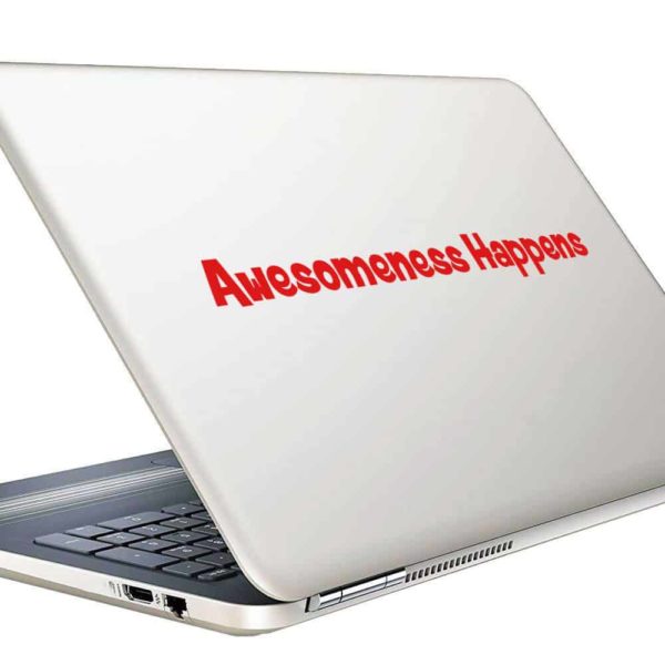 Awesomeness Happens Vinyl Laptop Macbook Decal Sticker