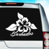 Barbados Hibiscus Flower Vinyl Car Window Decal Sticker