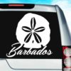 Barbados Sand Dollar Vinyl Car Window Decal Sticker