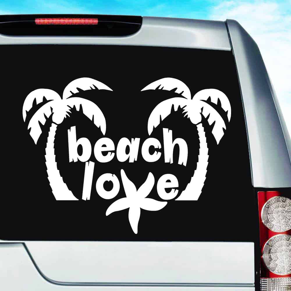 Beach Love Sea Star Vinyl Car Window Decal Sticker Beach Love Sea Star Vinyl Car Window Decal Sticker