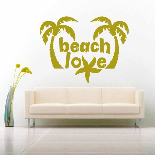 Beach Love Sea Star Vinyl Wall Decal Sticker
