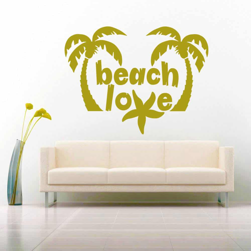 Beach Love Sea Star Vinyl Wall Decal Sticker Beach Love Sea Star Vinyl Wall Decal Sticker