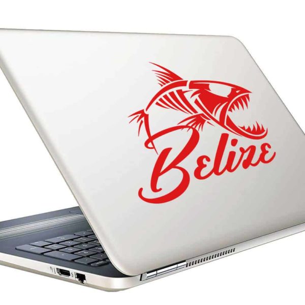 Belize Fish Skeleton Vinyl Laptop Macbook Decal Sticker