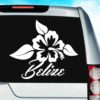 Belize Hibiscus Flower Vinyl Car Window Decal Sticker