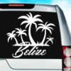 Belize Palm Tree Island Vinyl Car Window Decal Sticker
