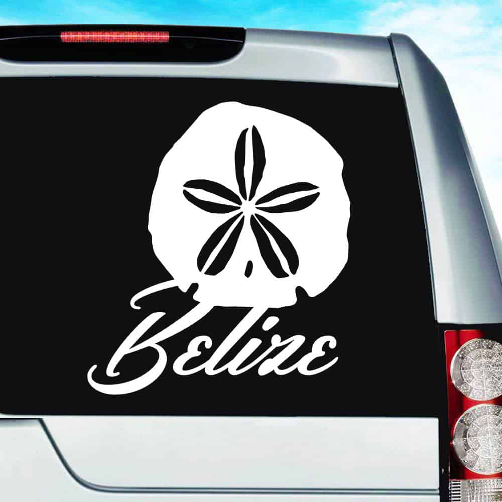 Belize Sand Dollar Vinyl Car Window Decal Sticker Belize Sand Dollar Vinyl Car Window Decal Sticker