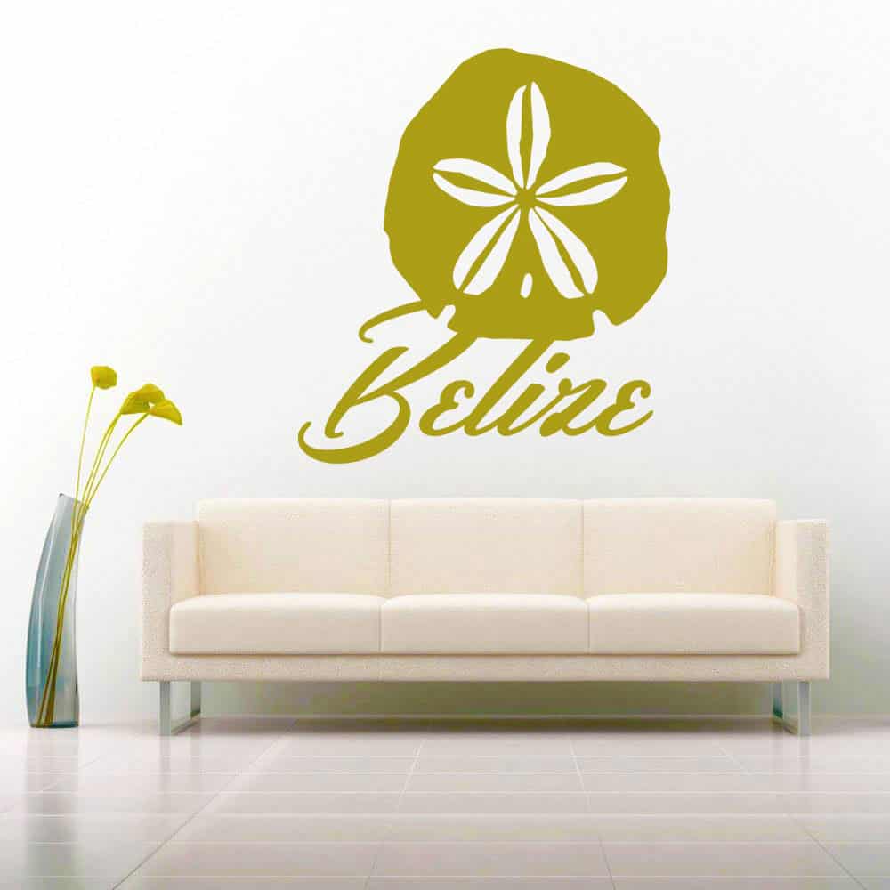 Belize Sand Dollar Vinyl Wall Decal Sticker Belize Sand Dollar Vinyl Wall Decal Sticker