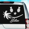 Belize Tropical Smiley Face Vinyl Car Window Decal Sticker