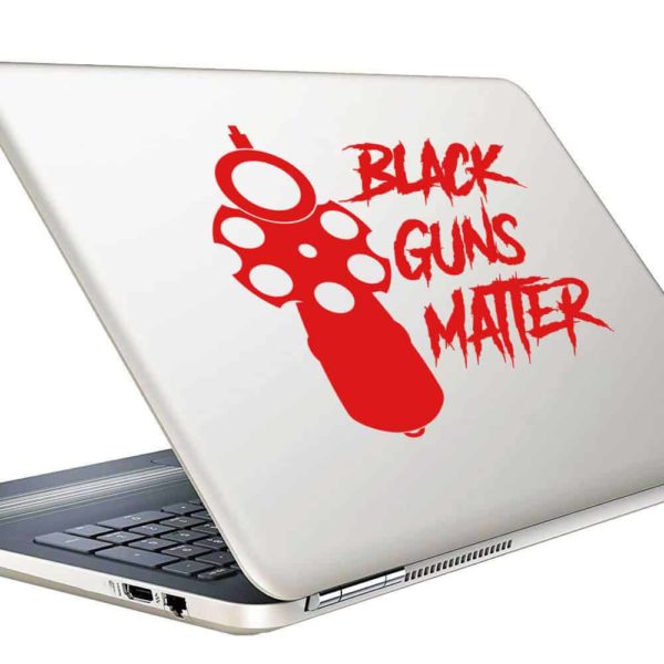 Black Guns Matter Pistol Vinyl Laptop Macbook Decal Sticker