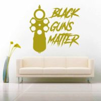 Black Guns Matter Pistol Vinyl Wall Decal Sticker