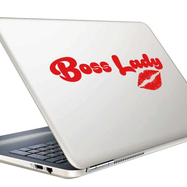 Boss Lady Lips Vinyl Laptop Macbook Decal Sticker