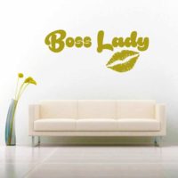 Boss Lady Lips Vinyl Wall Decal Sticker
