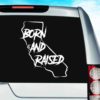 California Born And Raised Masculine Vinyl Car Window Decal Sticker