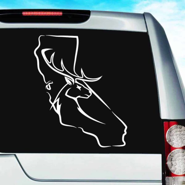 California Deer Buck Head Hunting Scope Vinyl Car Window Decal Sticker